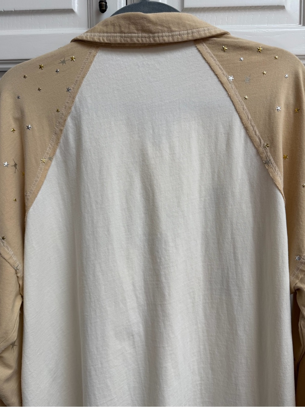 Anthropologie Pilcro Long Sleeve Stardust Graphic Henley Top Size Medium - Picture 9 of 16